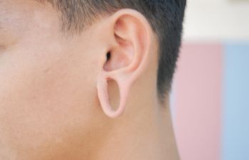 ear with a hole