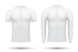 White Base layer compression shirt of thermal fabric