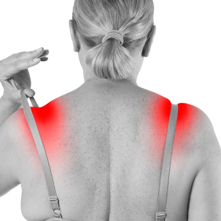 deep grooves, marks on your shoulders from bra