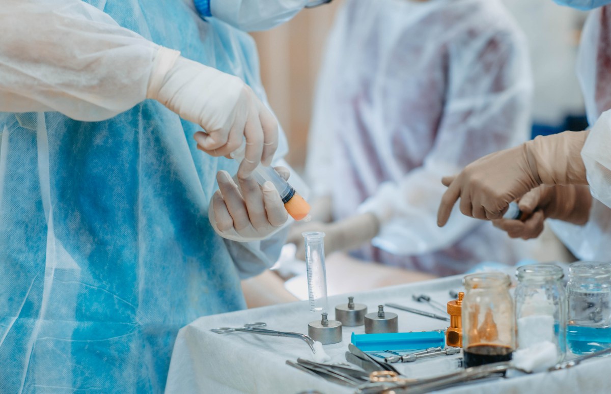 Surgical cosmetic surgery to rejuvenate the face with the introduction of stem and fat cells.